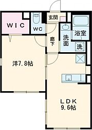 レピュア大山レジデンスII 4階1LDKの間取り