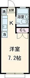 エステートピアU ワンルームの間取図画像
