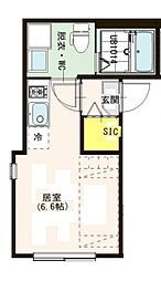 ポルージュ小岩 3階ワンルームの間取り