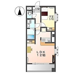 名古屋市営鶴舞線 鶴舞駅 徒歩7分の賃貸マンション 5階1LDKの間取り