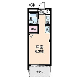 JR常磐線 三河島駅 徒歩7分の賃貸マンション 1階ワンルームの間取り