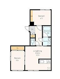 コフレ吉祥寺本町 4階2LDKの間取り