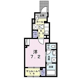 メゾンド　エクセル 1階1Kの間取り
