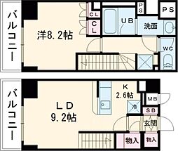 エスティメゾン王子 15階1LDKの間取り