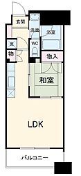 高砂ハイツ高崎西口 12階1LDKの間取り