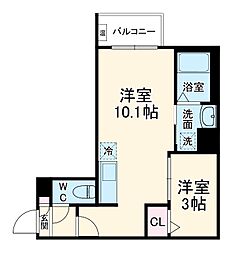 GRANDBLUE dotokushimmachi II 1階1LDKの間取り