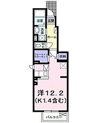 JR中央線 西国分寺駅 徒歩4分の賃貸アパート 1階ワンルームの間取り