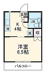 マンションＨＥＲＯ 1階1Kの間取り