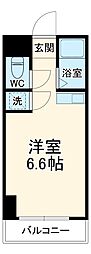 Ｖｉｔａ六番町 1階ワンルームの間取り