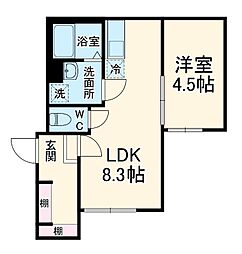 Copper Hous 104 1階1LDKの間取り