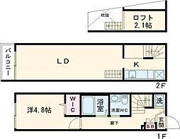 東京メトロ有楽町線 地下鉄成増駅 徒歩8分の賃貸アパート 1階1LDKの間取り