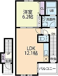 Glooby II (グルービィーII) 1階1LDKの間取り