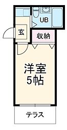 グリーンパーク第1 1Kの間取図画像