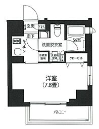 アイルプレミアム駒込 5階1Kの間取り