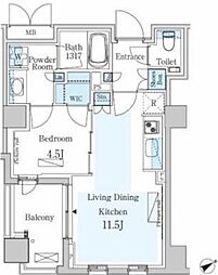 東京メトロ銀座線 表参道駅 徒歩6分の賃貸マンション 2階1LDKの間取り