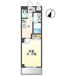 JR京浜東北・根岸線 川口駅 徒歩14分の賃貸マンション 2階1Kの間取り