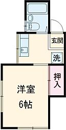 みやざき 2階1Kの間取り