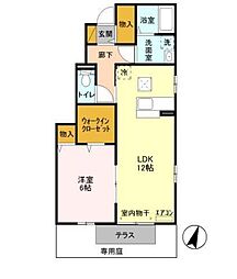 ノールメゾン　I 1階1LDKの間取り