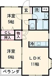 間取図画像 2LDK