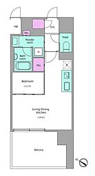 J.GRAN Court京町堀 11階1LDKの間取り