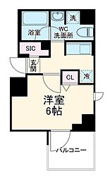 SHOKEN Residence横浜鶴見IV 3階1Kの間取り