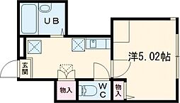 フローラメゾン北大塚 1階1Kの間取り