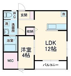 Ｂｒｉｌｌｅｒ　ｆ 2階1LDKの間取り