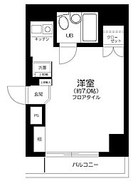 トップ尾久駅前 3階ワンルームの間取り