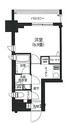 東京メトロ南北線 西ケ原駅 徒歩5分の賃貸マンション 6階1Kの間取り