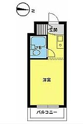 スカイコート下高井戸 7階ワンルームの間取り