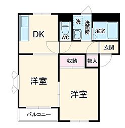 間取図画像 2DK