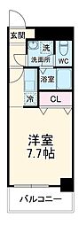イデアーレ県立大学 ワンルームの間取図画像