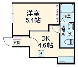 Avens 1DKの間取図画像