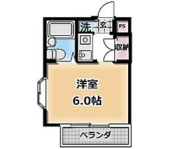 メゾンドコンフォート 3階ワンルームの間取り