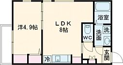 ARCADIA 1LDKの間取図画像