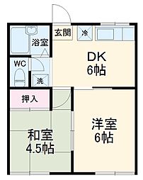 メゾン恵 2DKの間取図画像