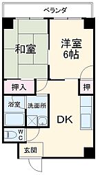 名古屋市営名城線 茶屋ヶ坂駅 徒歩9分の賃貸マンション 7階2DKの間取り