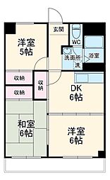 ヴェルデ平針南 3階3DKの間取り