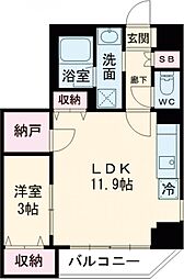 東武伊勢崎線 東向島駅 徒歩5分の賃貸マンション 2階1SLDKの間取り