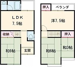 薮路52−31貸家 1階4DKの間取り