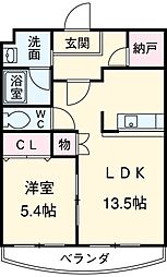 JR横浜線 橋本駅 バス10分 原宿停留所下車 徒歩1分の賃貸マンション 2階1LDKの間取り