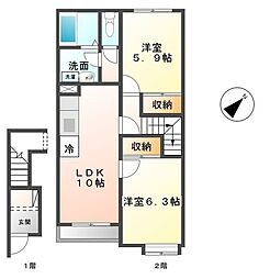 間取図画像 2LDK