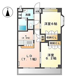ツインビレッジ 2LDKの間取図画像
