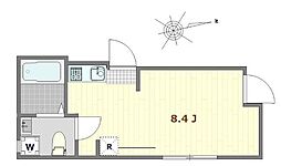 AMATERRACE東武練馬 1階ワンルームの間取り