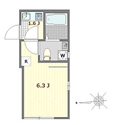 東武東上線 東武練馬駅 徒歩12分の賃貸アパート 3階1Kの間取り