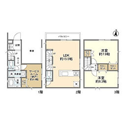 JR京浜東北・根岸線 蒲田駅 徒歩16分の賃貸一戸建て 1階2SLDKの間取り