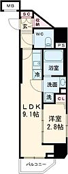 プライムブリス東中野駅前 6階1LDKの間取り