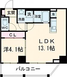 プレール・ドゥーク練馬北町 3階1LDKの間取り