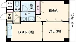 パシフィック早稲田 2DKの間取図画像
