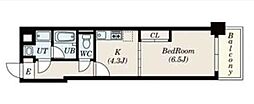 レジデンス八王子上野町 1Kの間取図画像